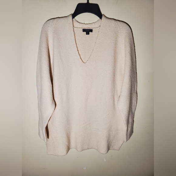 J Crew Stretch-wool V-neck tunic sweater Size S - Picture 3 of 8